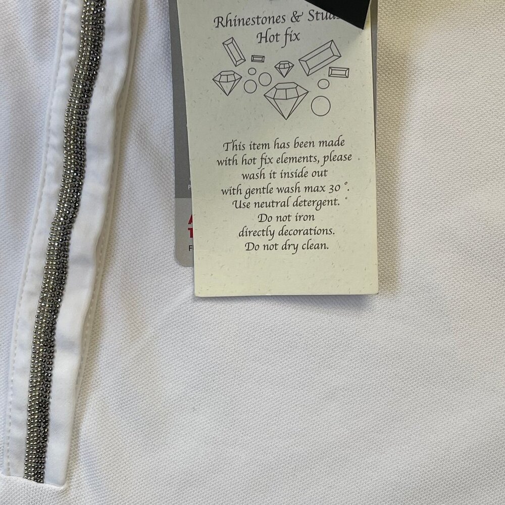 Equiline Women's Short Sleeve Riding Show Shirt - White - L - Picture 3 of 5